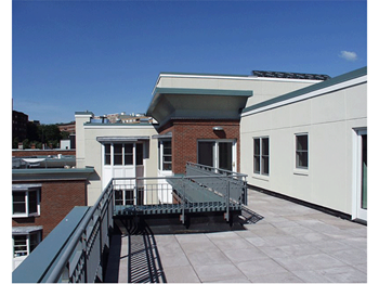 Private roof decks with patio doors