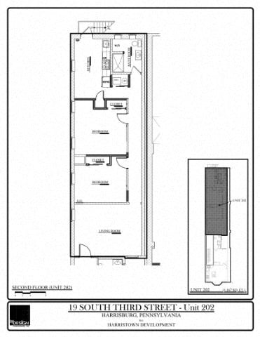 Floor plan for 2 beds, 1 bath, 1167 sqft