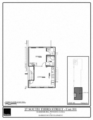 Floor plan for 1 bed, 1 bath, 582 sqft