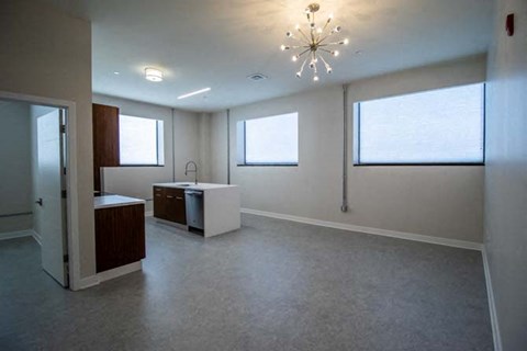 Floor plan for 1 bed, 1 bath, 822 sqft