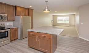 St Cloud apartment for rent - a kitchen with a counter top and a refrigerator