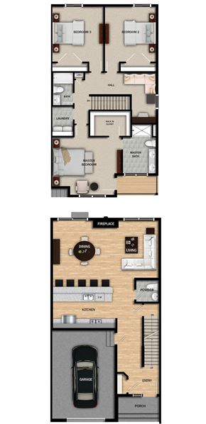 Malta apartment for rent - a floor plan of a house with a garage and a balcony