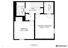 Aurora house for rent - a floor plan of a house with a bedroom and a living room