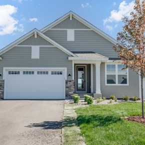 Blaine house for rent - a gray house with a white garage door