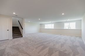 Blaine house for rent - the living room and staircase of a new home with white walls and flooring