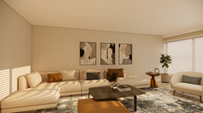 Nanaimo apartment for rent - A living room with a white sofa, a coffee table, and a rug.