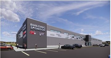 Elkhorn apartment for rent - A rendering of a building with the words "Building Sponsor" on the side.