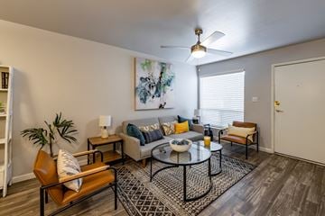 Glendale apartment for rent - an open living room with a couch and a table
