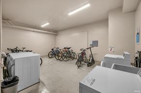 Vancouver apartment for rent - A room with a white wall and a white floor with a white ceiling and a white trash can.