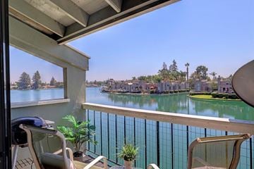 Stockton apartment for rent - the view of the water from the balcony of a condo