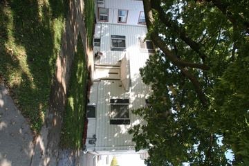 Rochester apartment for rent - A tree is in front of a white building.