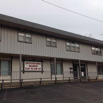 Red Wing apartment for rent - the outside of a building with a sign on it