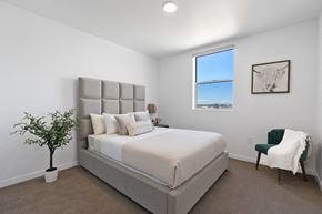 Burbank apartment for rent - a bedroom with a bed and a window