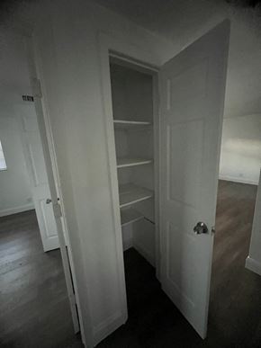 North Fort Myers apartment for rent - a small closet with shelves and a door