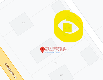 El Campo house for rent - a screenshot of a cell phone with a tag on it