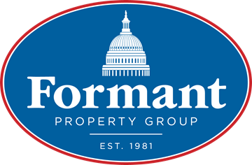 Washington apartment for rent - the logo for forth property group with the capitol building in the background