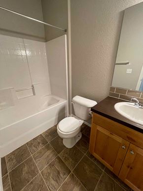 Boise apartment for rent - a bathroom with a sink toilet and a bath tub