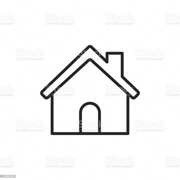 Indianapolis apartment for rent - outline of a house icon isolated on a white