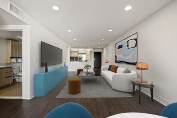 Los Angeles apartment for rent - a living room with a couch and a television