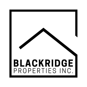 Jamaica Plain apartment for rent - A black and white logo for Blackridge Properties Inc.