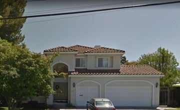 Cupertino house for rent - a house with a car parked in front of it