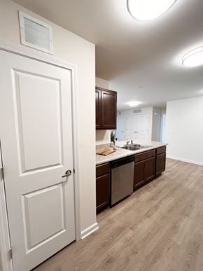 Greenville apartment for rent - an open door leading into a kitchen with a sink and