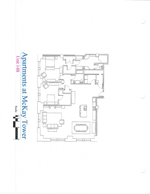 Floor plan for 2 beds, 2 baths, 2310 sqft