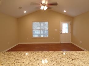 Buchanan Dam apartment for rent - a dining room with a table and a ceiling fan