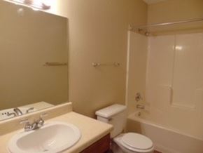 Marble Falls apartment for rent - a bathroom with a sink toilet and a shower