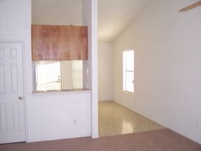 Marble Falls apartment for rent - A room with a brown shade on the window.