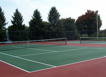 Lighted tennis court