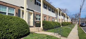 Maple Shade apartment for rent - an apartment building with a sidewalk in front of it