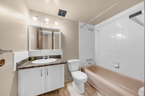 Floor plan for 1 bed, 1 bath, 550 sqft