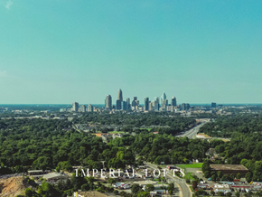Belmont apartment for rent - an aerial view of the city with the skyline in the background