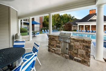 Outdoor grilling and picnic area