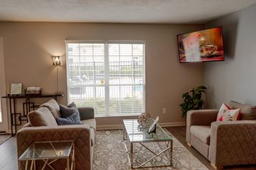 Augusta apartment for rent - a living room with two couches and a coffee table