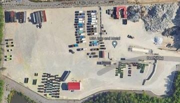 North Chesterfield apartment for rent - an aerial view of a parking lot with a map of the parking lot and buildings