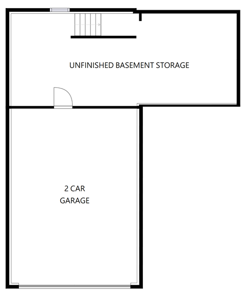Floor plan for 3 beds, 2 baths, 1375 sqft