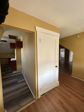 West Mifflin apartment for rent - A white door is open to a hallway.