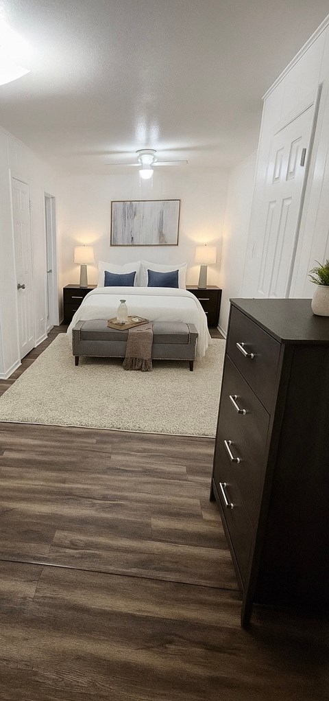 Floor plan for 1 bed, 410 sqft