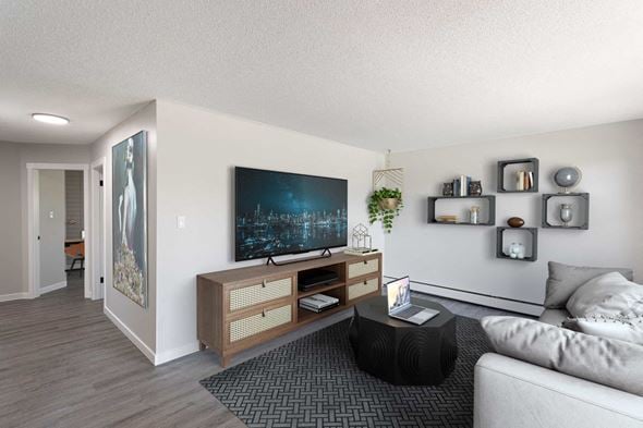 Leduc apartment for rent - a living room with a couch and a tv