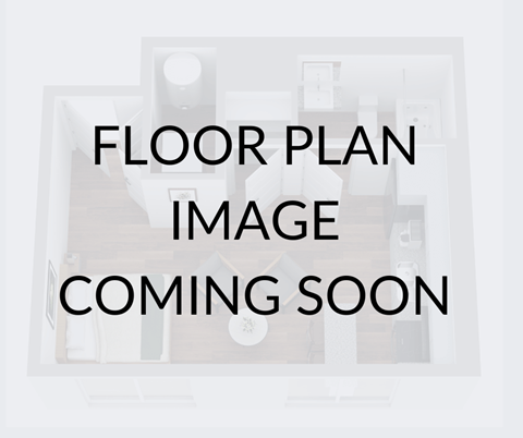 Floor plan for 1 bed, 1 bath