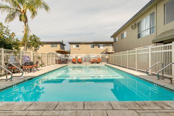 Blue cool swimming pool