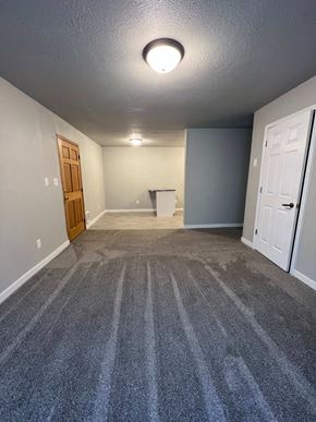 Dilworth apartment for rent - A room with a carpeted floor and a white door.