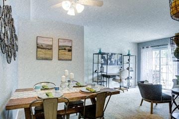 Lansdale apartment for rent - a dining room and living room with a table and chairs