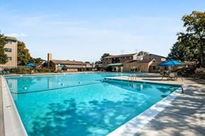 Laurel apartment for rent - A large swimming pool with a blue tinted water.