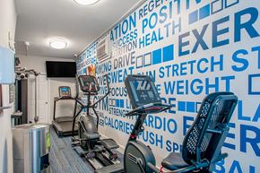 Moorestown apartment for rent - a wall in a gym with exercise machines