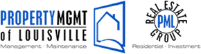 Louisville apartment for rent - The image features two logos, one for Property Mgmt of Louisville and another for Real Estate Pml Group.