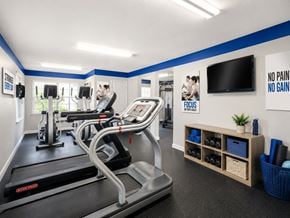 Eatontown apartment for rent - A gym with treadmills and elliptical machines.