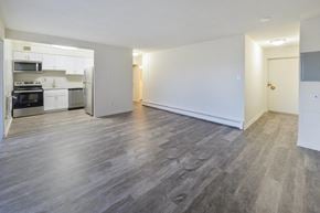 Cherry Hill apartment for rent - A spacious room with a grey floor and white walls.